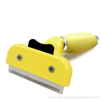 Handle Self Cleaning Pet Dog Deshedding Tool Brush